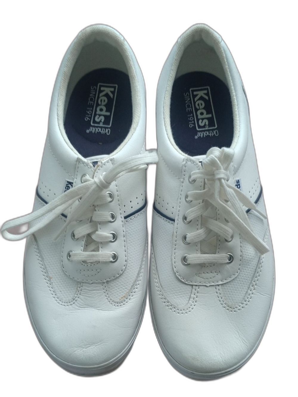 KEDS Craze II Women's White Leather Low Top Lace Up Sneakers Size 7.5 WH56569W